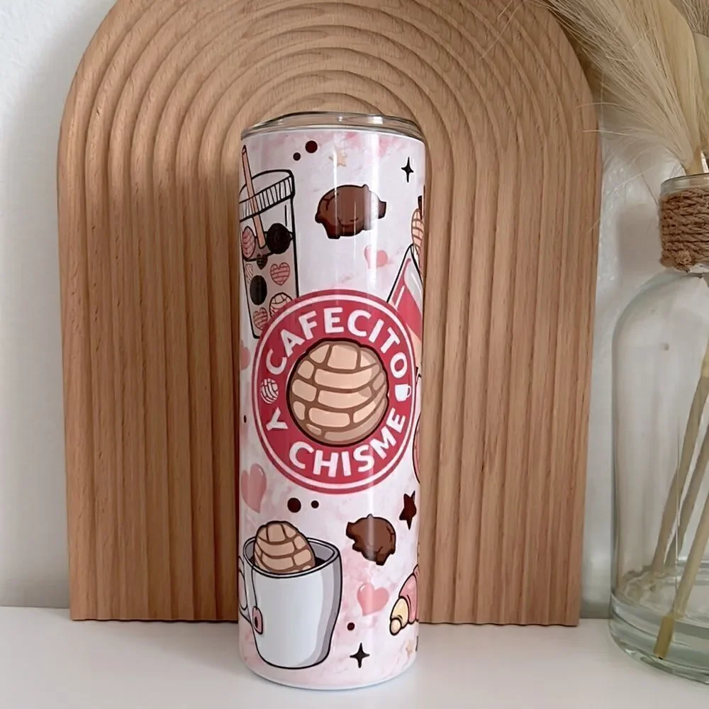 Cafecito y chisme tumbler NWT
